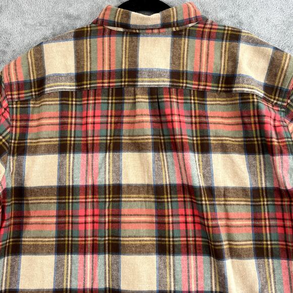 LL Bean Scotch Plaid Heavy Flannel Men's XL Apple Cinnamon Lumberjack NWT - Picture 6 of 12